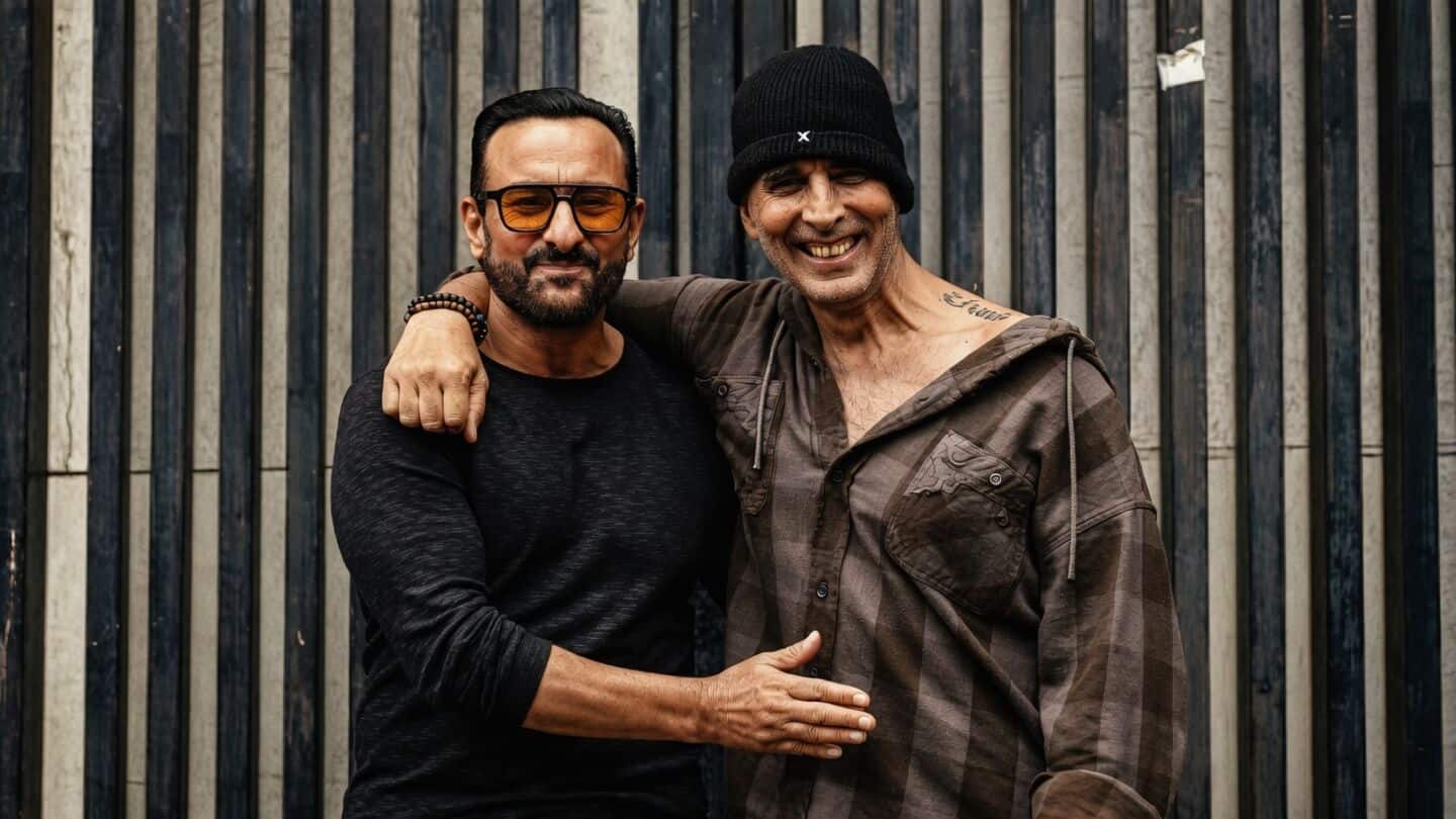 'Haiwaan' song shoot at SNDT College features Kumar and Khan