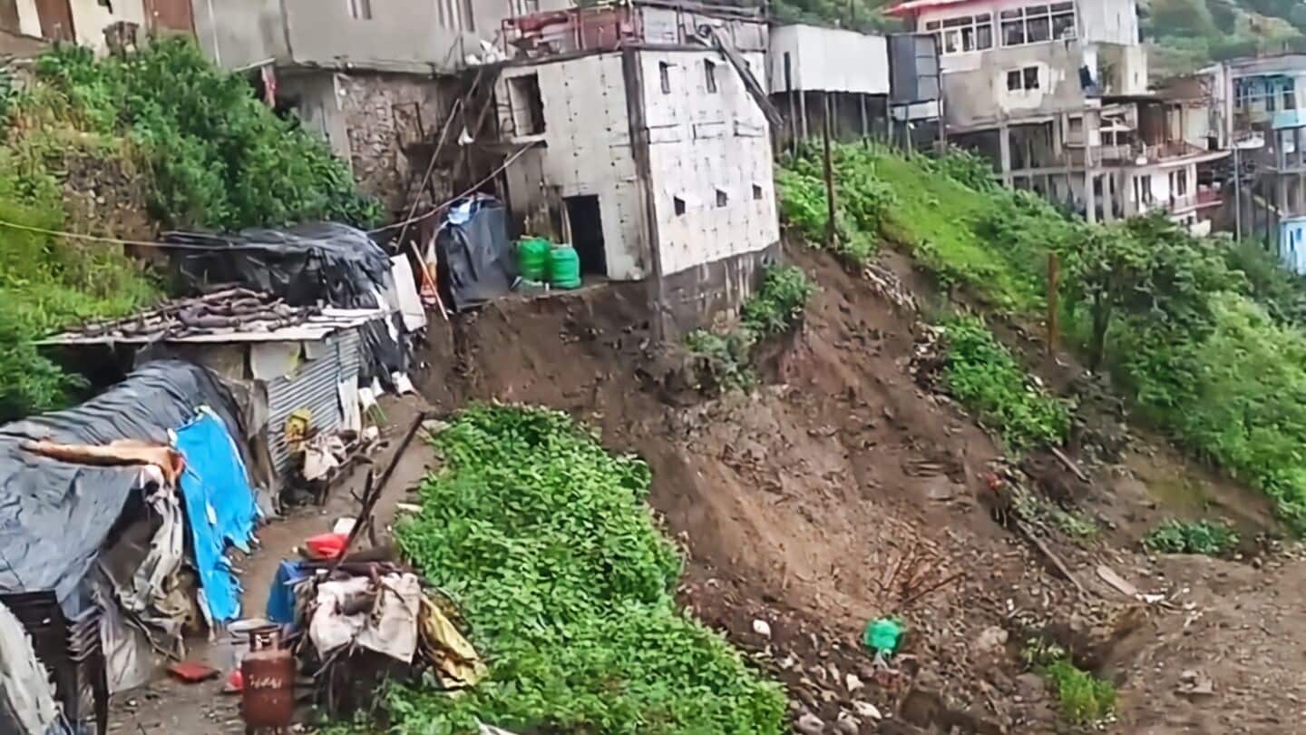 Hotel excavation triggers landslide near Kaddukhal, building tumbles, no casualties