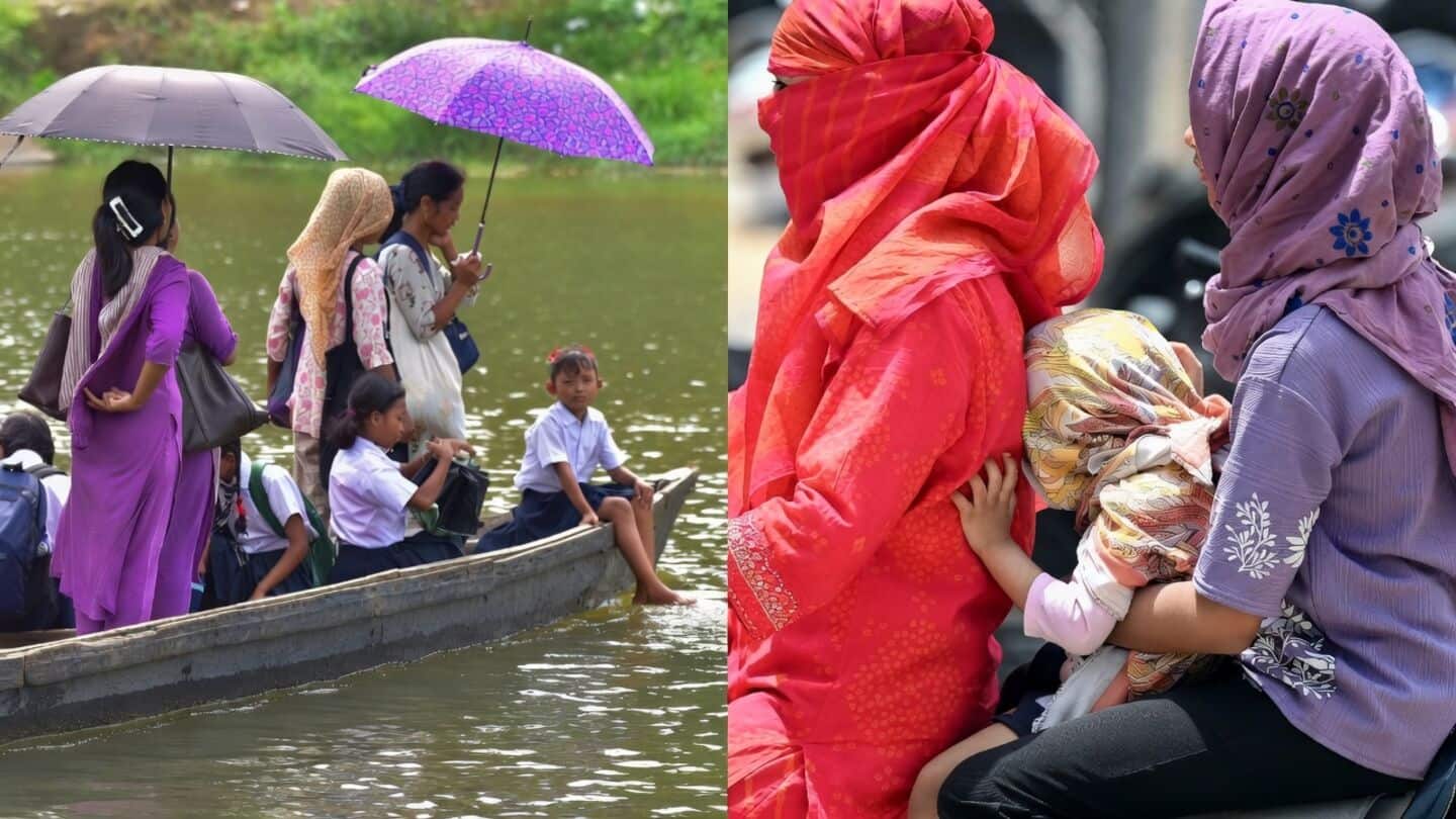 India braces for northeast flood risk, north heatwave and thunderstorms