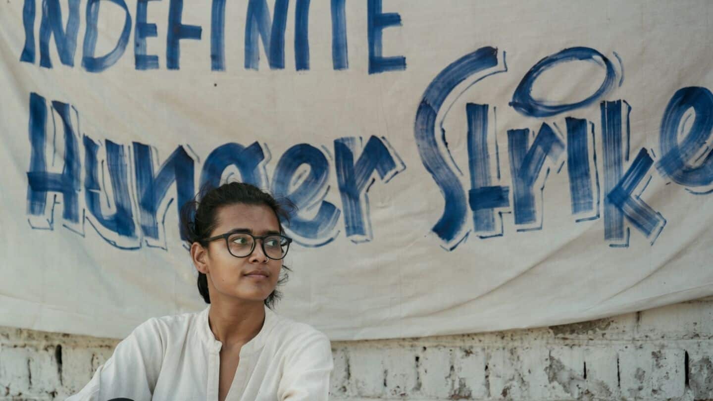 AISA president Neha on 22-day hunger strike demanding education reform