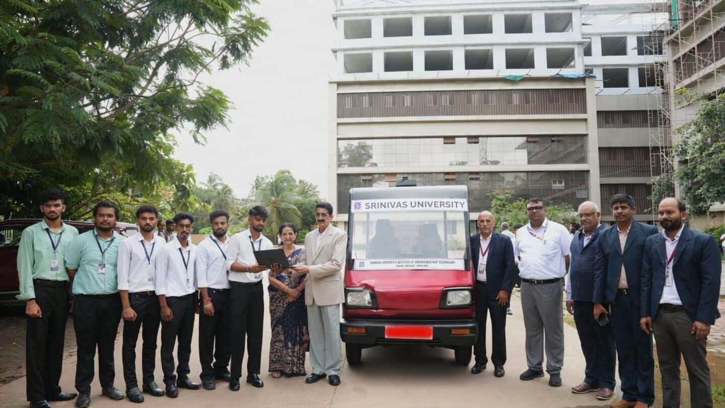 SUIET Mukka students unveil 6-seat self-driving EV and receptionist robot