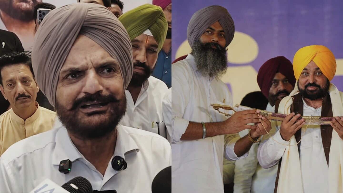 Bhagwant Mann welcomes Gurpreet Singh Sekhon to AAP in Zira
