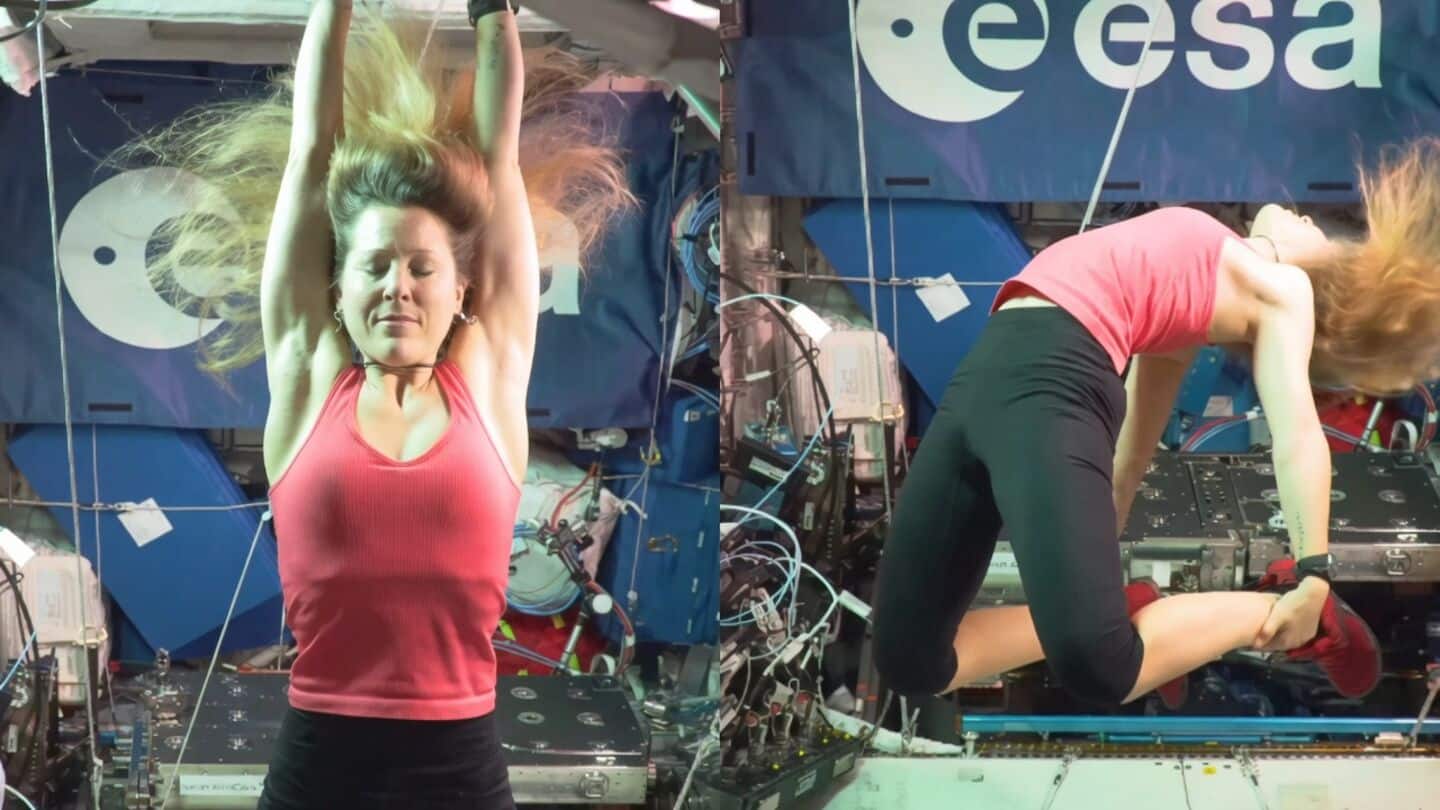 ESA's Sophie Adenot posts evening yin yoga routine aboard ISS