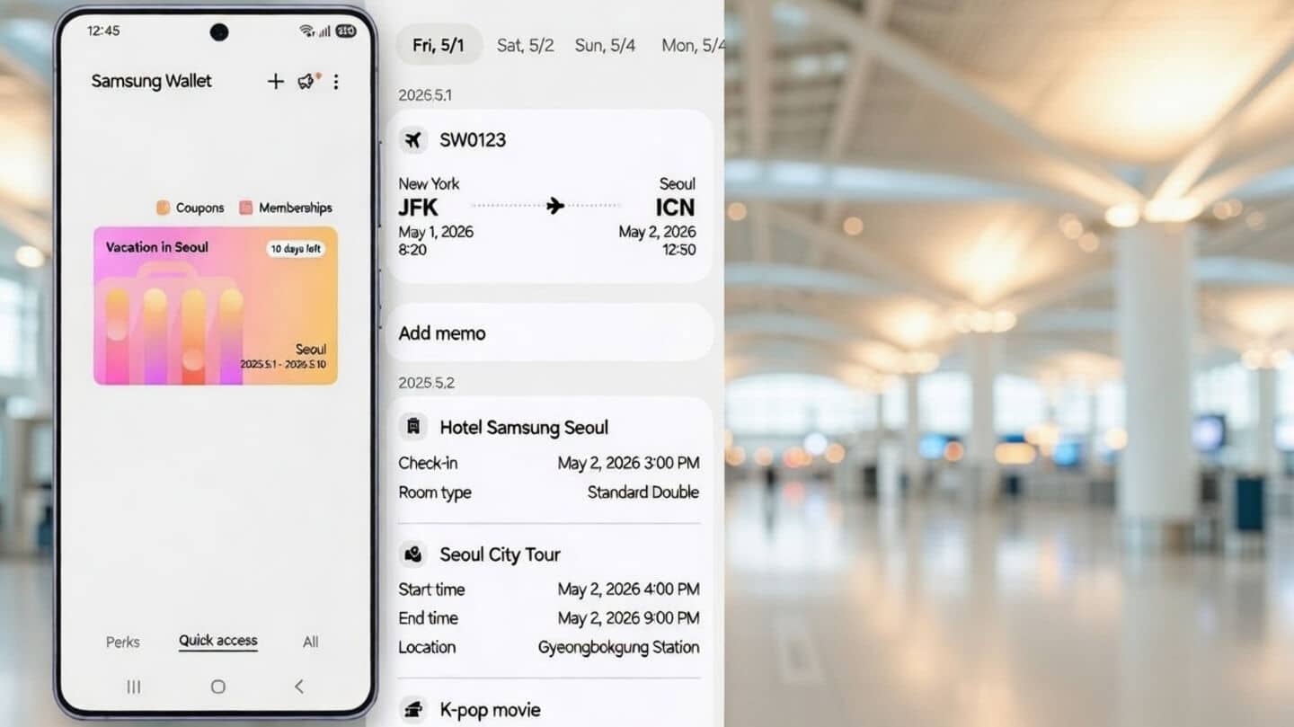 Samsung will make Trips feature available in Wallet this month