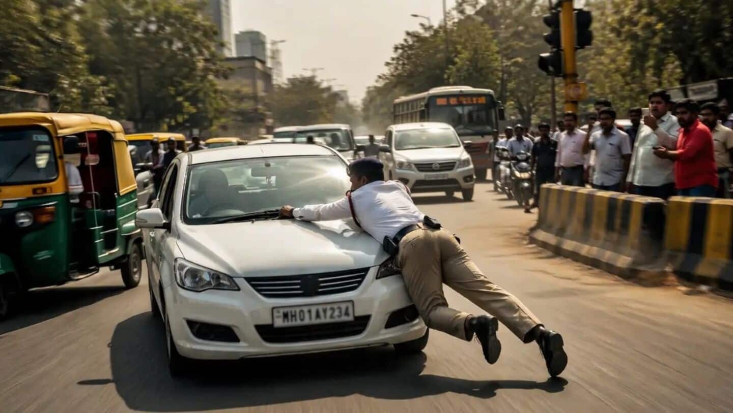 Delhi traffic cop Vikas Kumar injured after car hit him