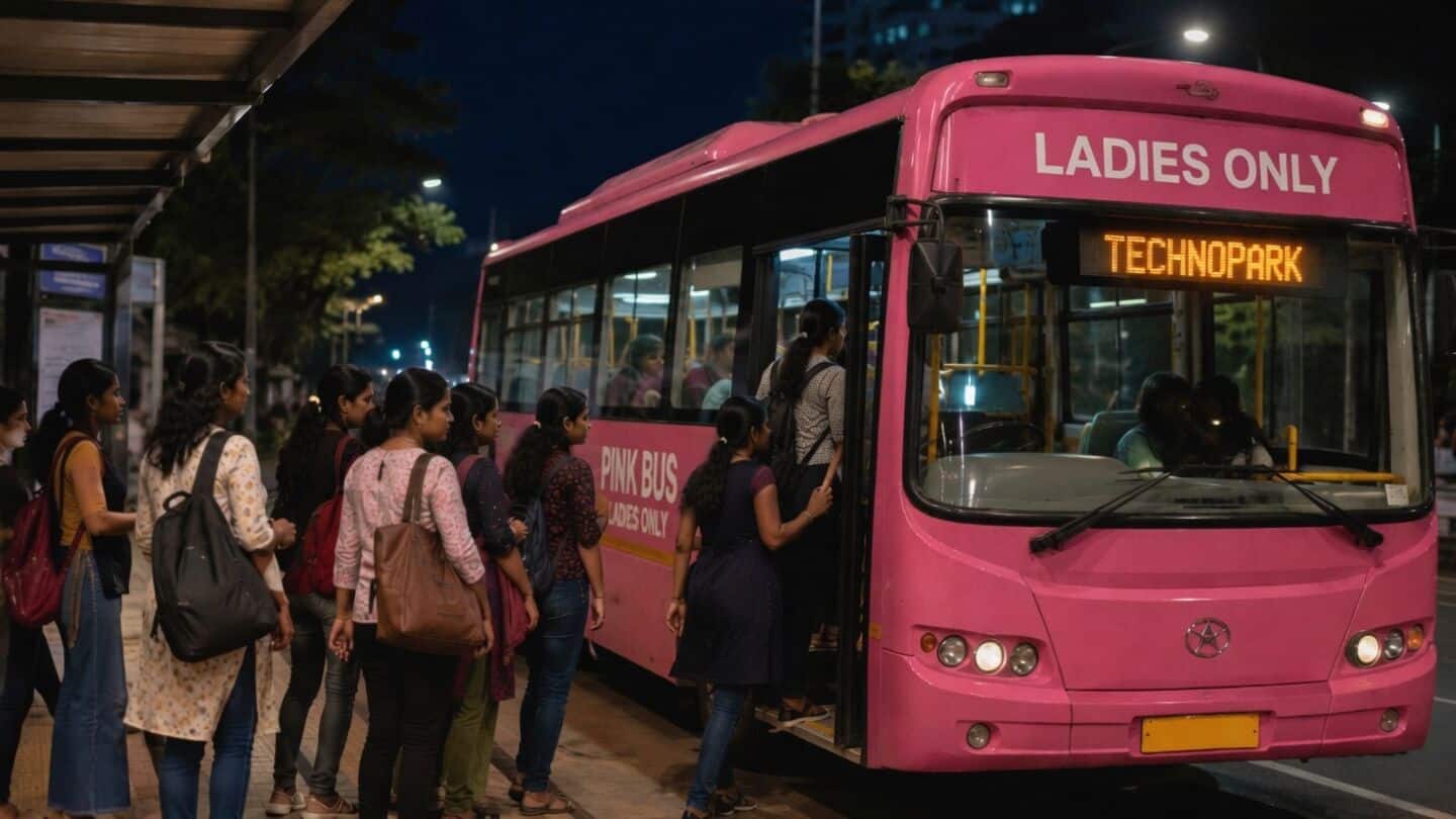 Kerala launches 'Pink Bus' service in Thiruvananthapuram for women