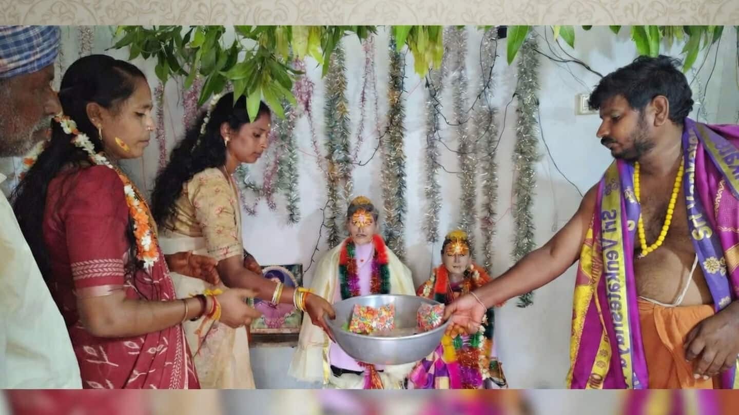 Telangana's Lalu and Sukkamma hold symbolic wedding after son's suicide