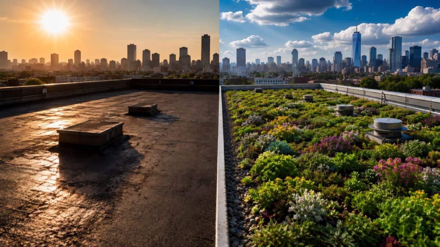 Green roofs cut rooftop temperatures up to 40 degrees Fahrenheit