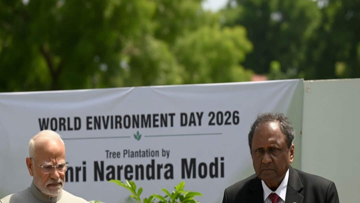 PM Modi plants sapling in Surat on World Environment Day