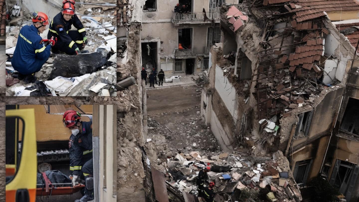 Athens building collapse after suspected gas leak kills American couple