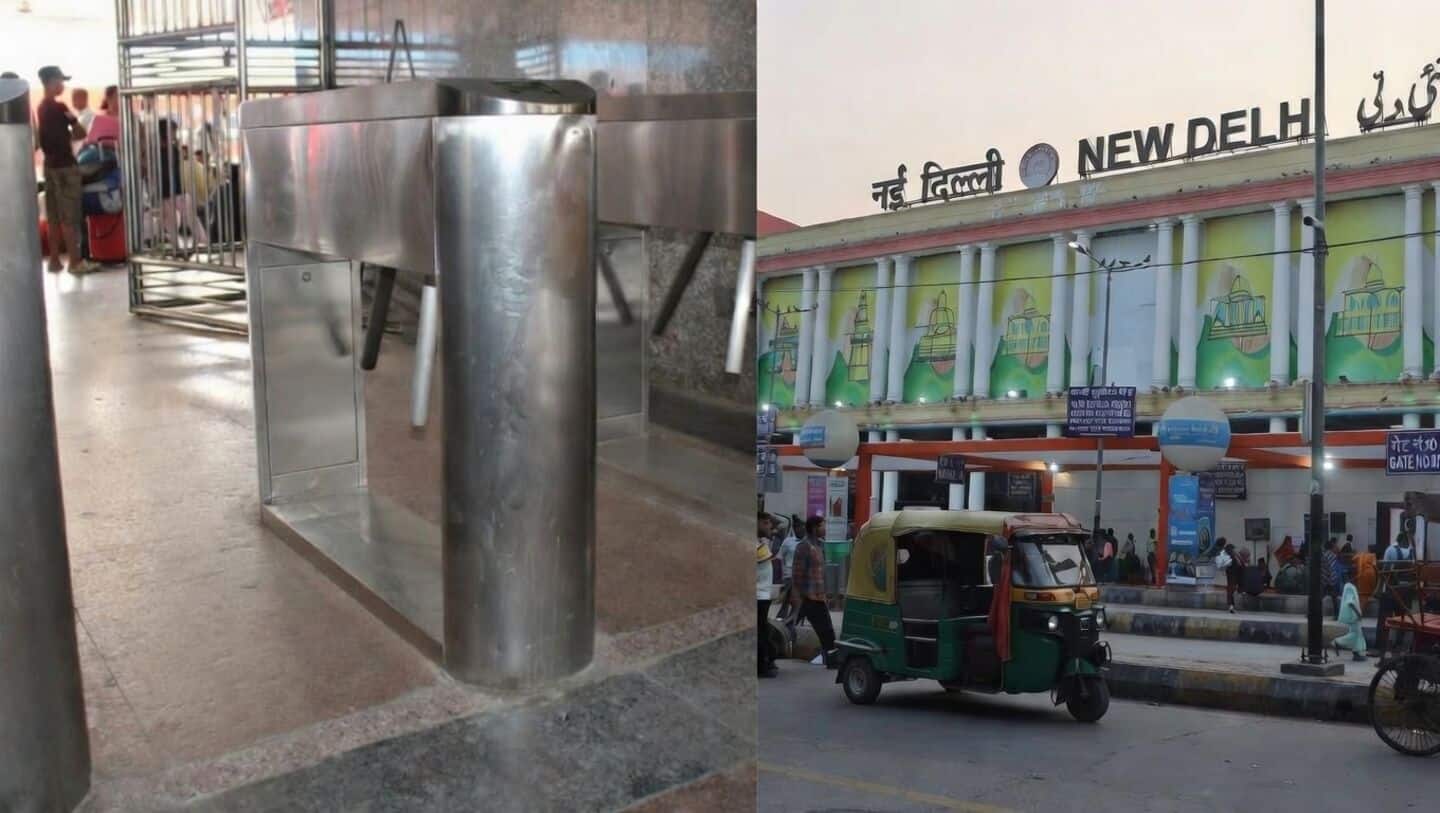 New Delhi railway station trials turnstile gates at Gate 9