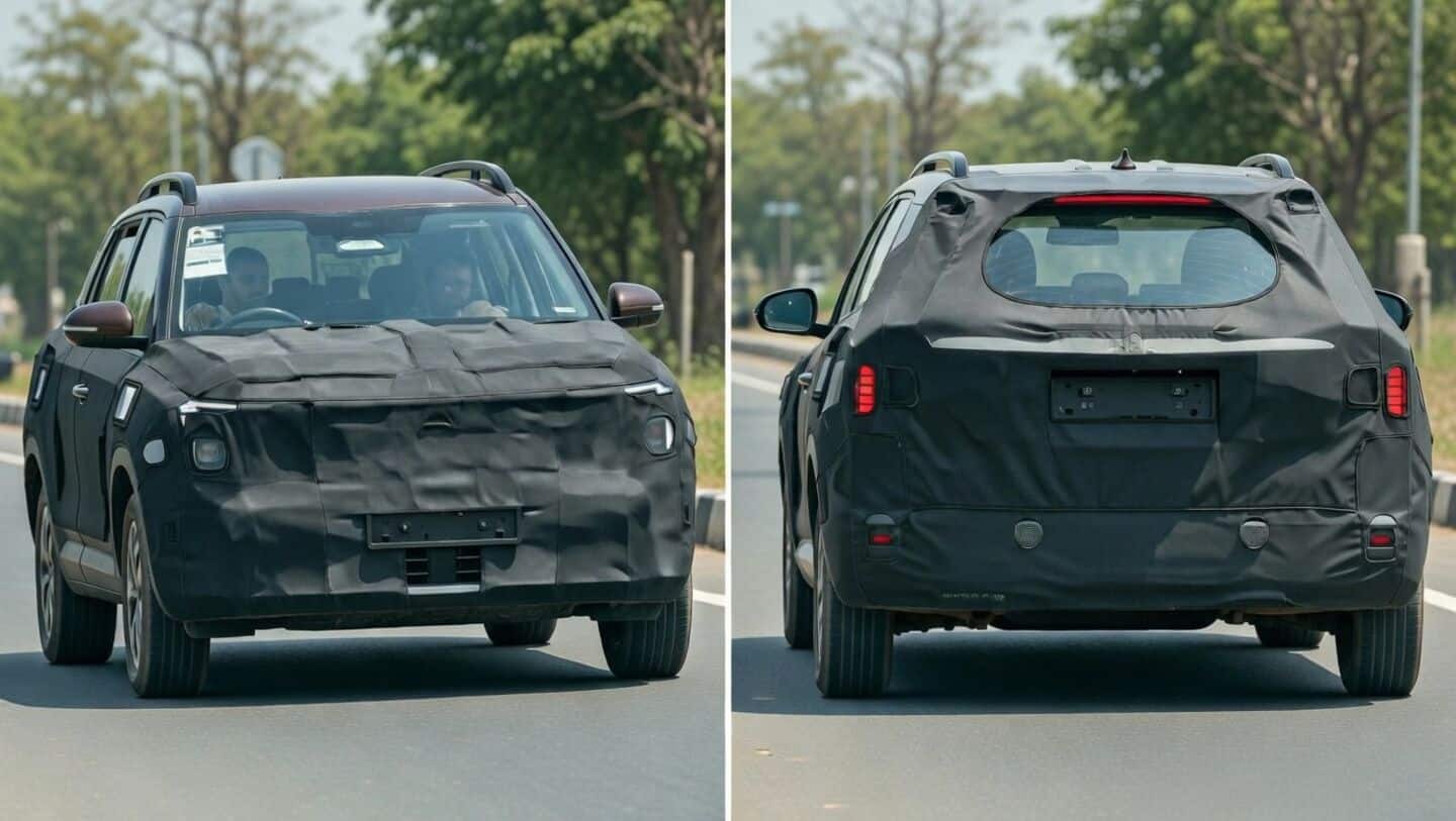 Kia Sorento Hybrid 3-row SUV spotted testing on Indian highways