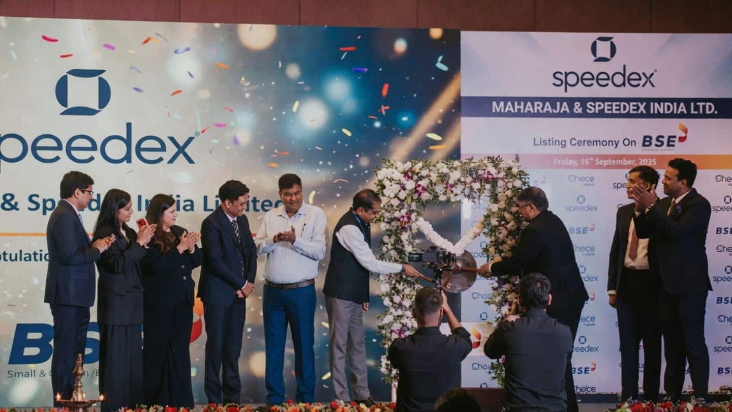 Maharaja & Speedex India IPO shares rise 34% raising ₹80.13cr