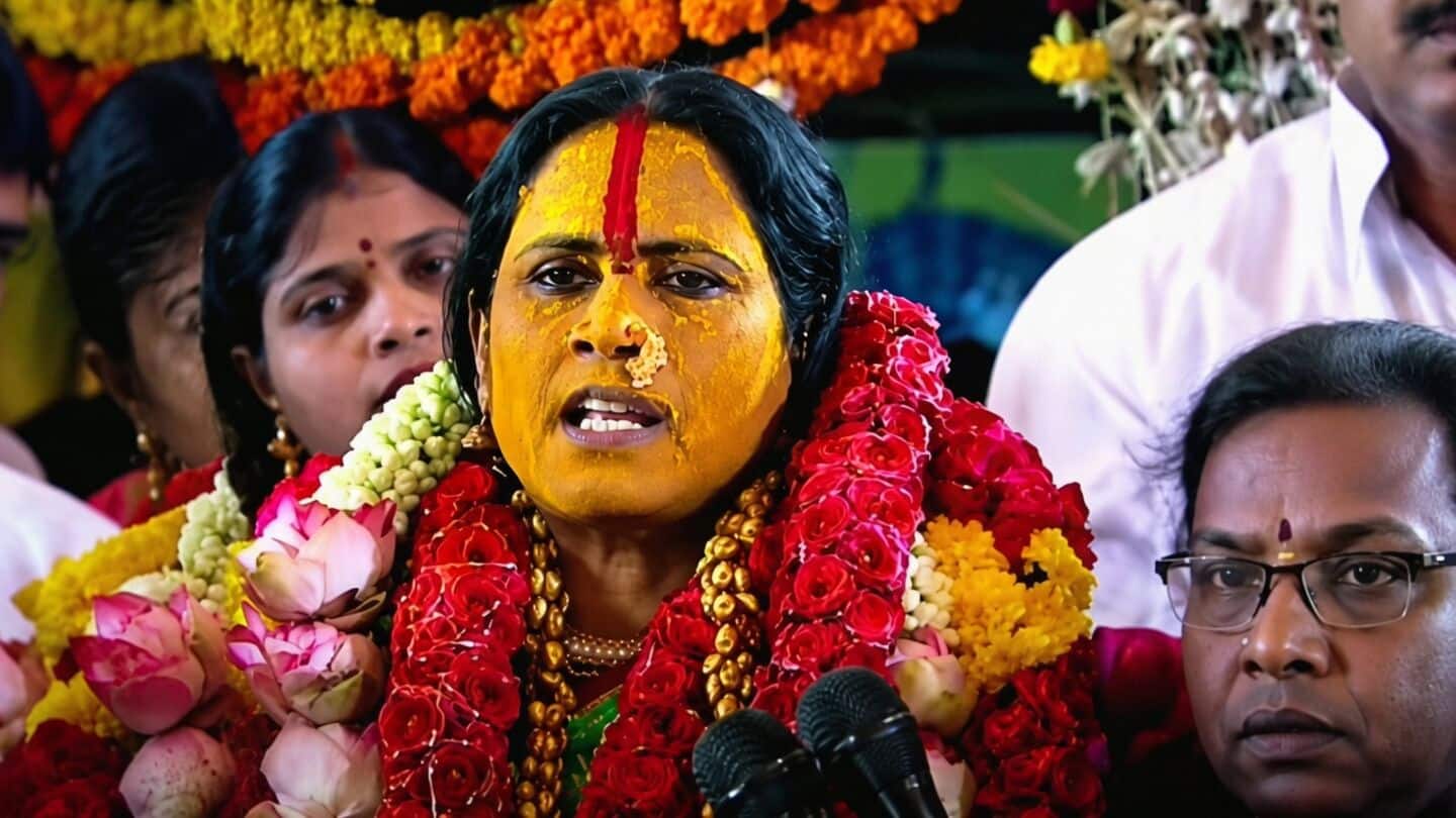 Oracle Matangi Swarnalatha warns of floods, fires at Secunderabad Bonalu