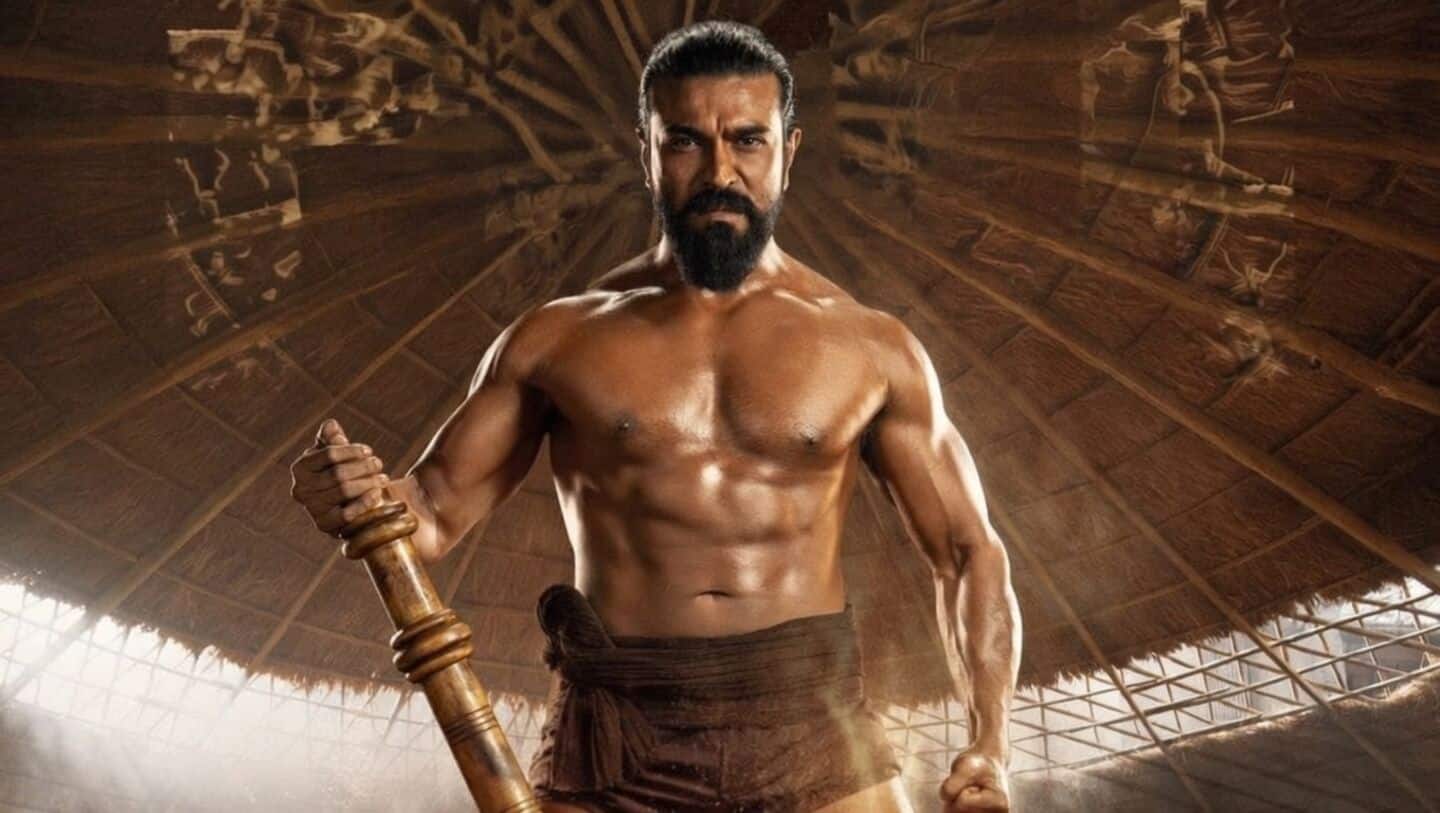 Charan shares 'Peddi' poster on Hanuman Jayanti on X