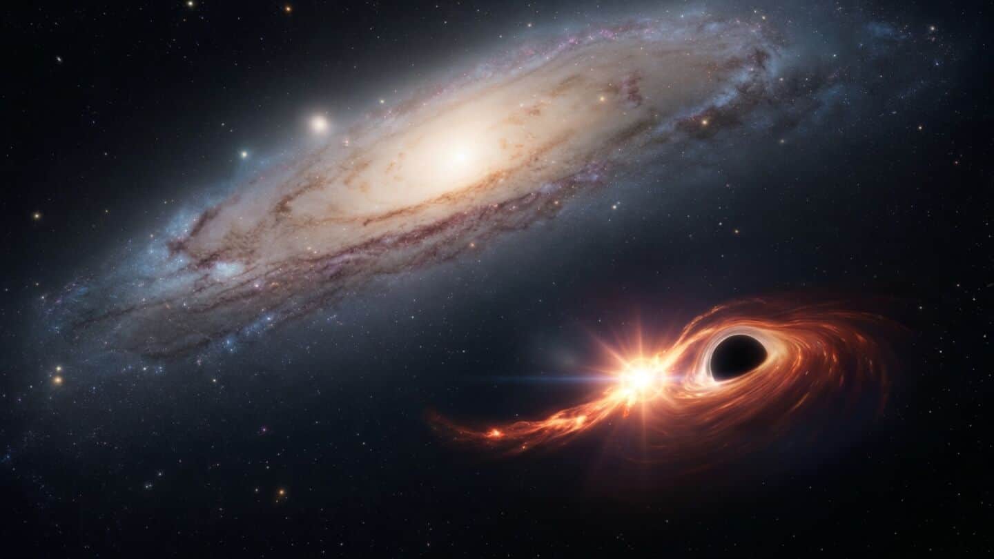 Astronomers find supermassive black hole 30,000 light-years from galaxy center