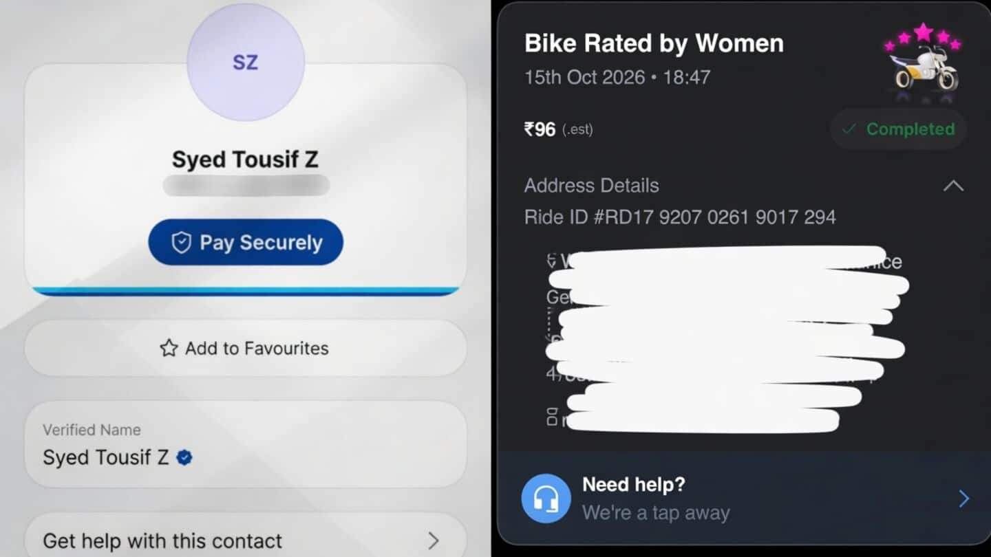 Bengaluru woman Srishti alleges Rapido Pink rider held her hand