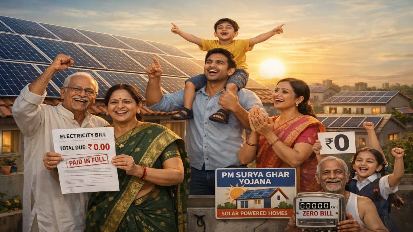 India's Surya Ghar installs 40L systems, 19L recorded 0 bills