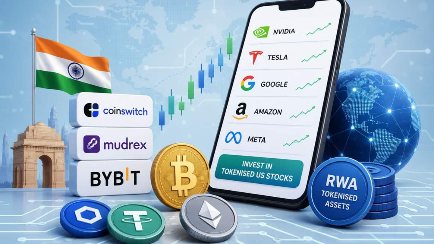 Indian CoinSwitch and Mudrex offer tokenized US stocks from ₹1,000