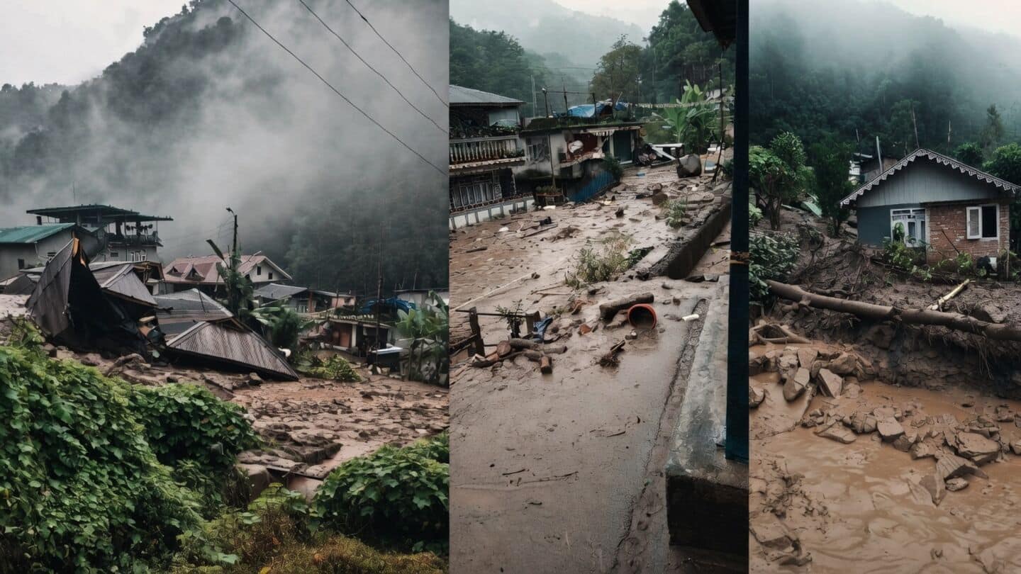 West Sikkim Rimbi landslide damages 30 houses, CM orders alert