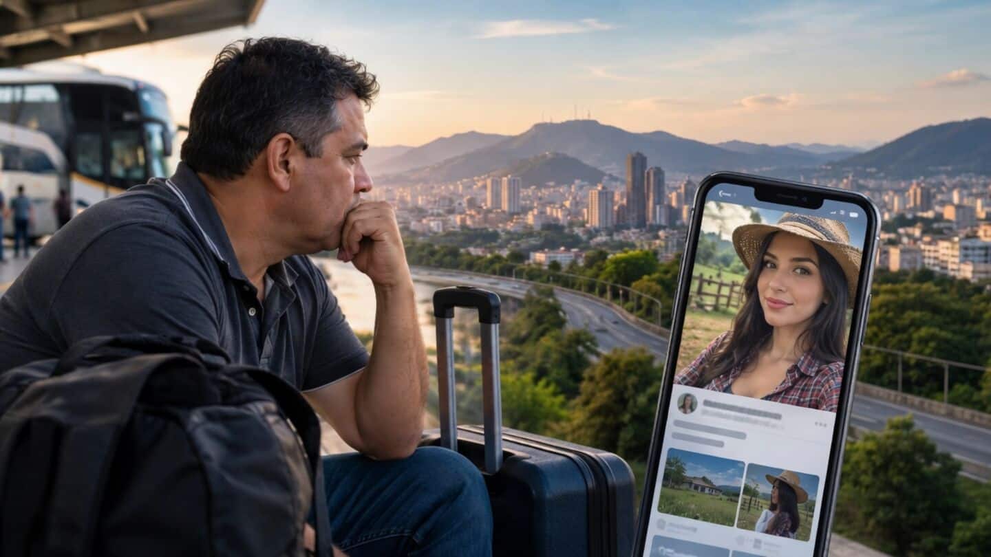Edimar Martins traveled 1931km to meet AI-generated Jessica Oliveira