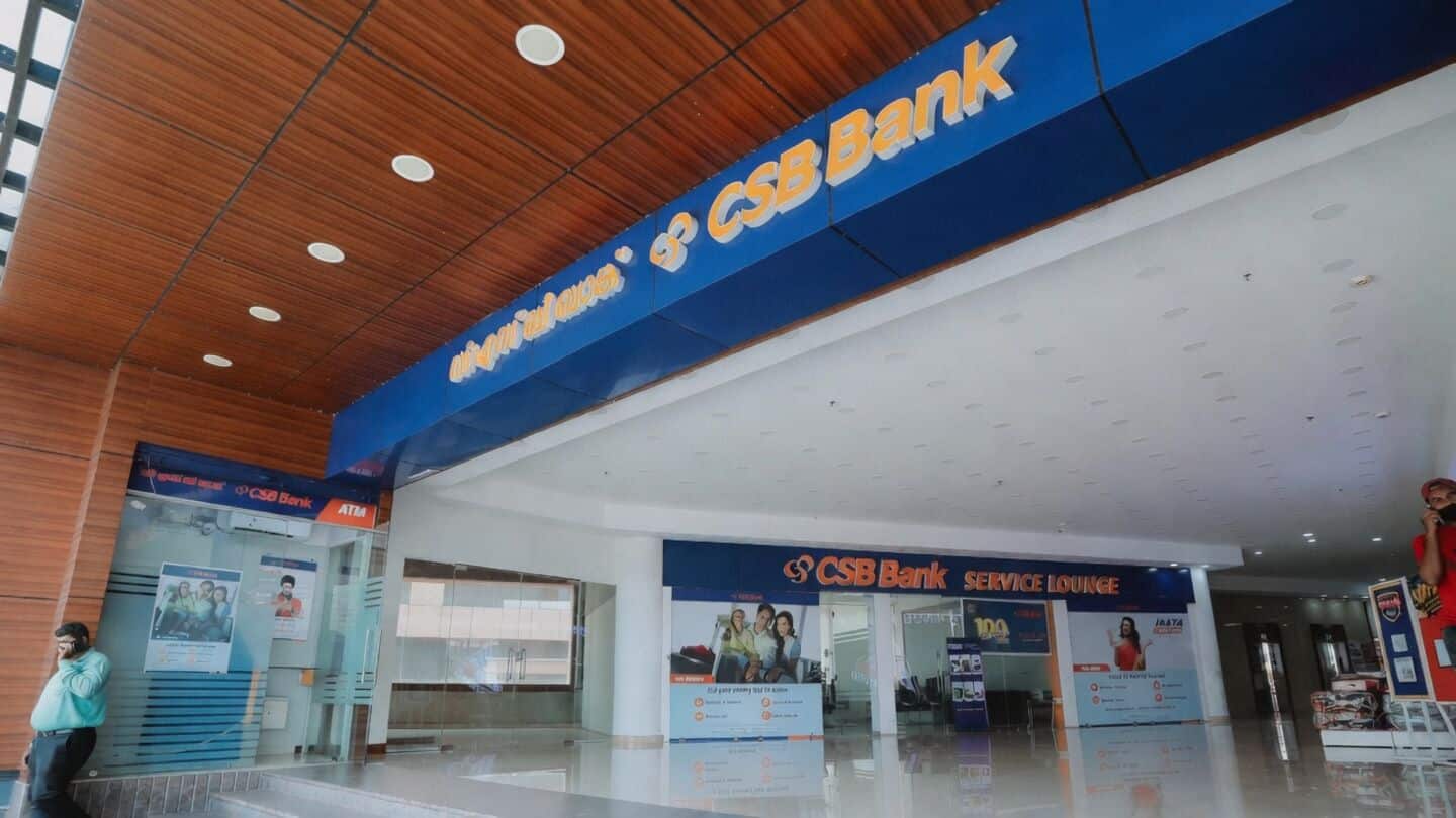 CSB Bank posts 27% net profit of ₹150cr Q1 FY27