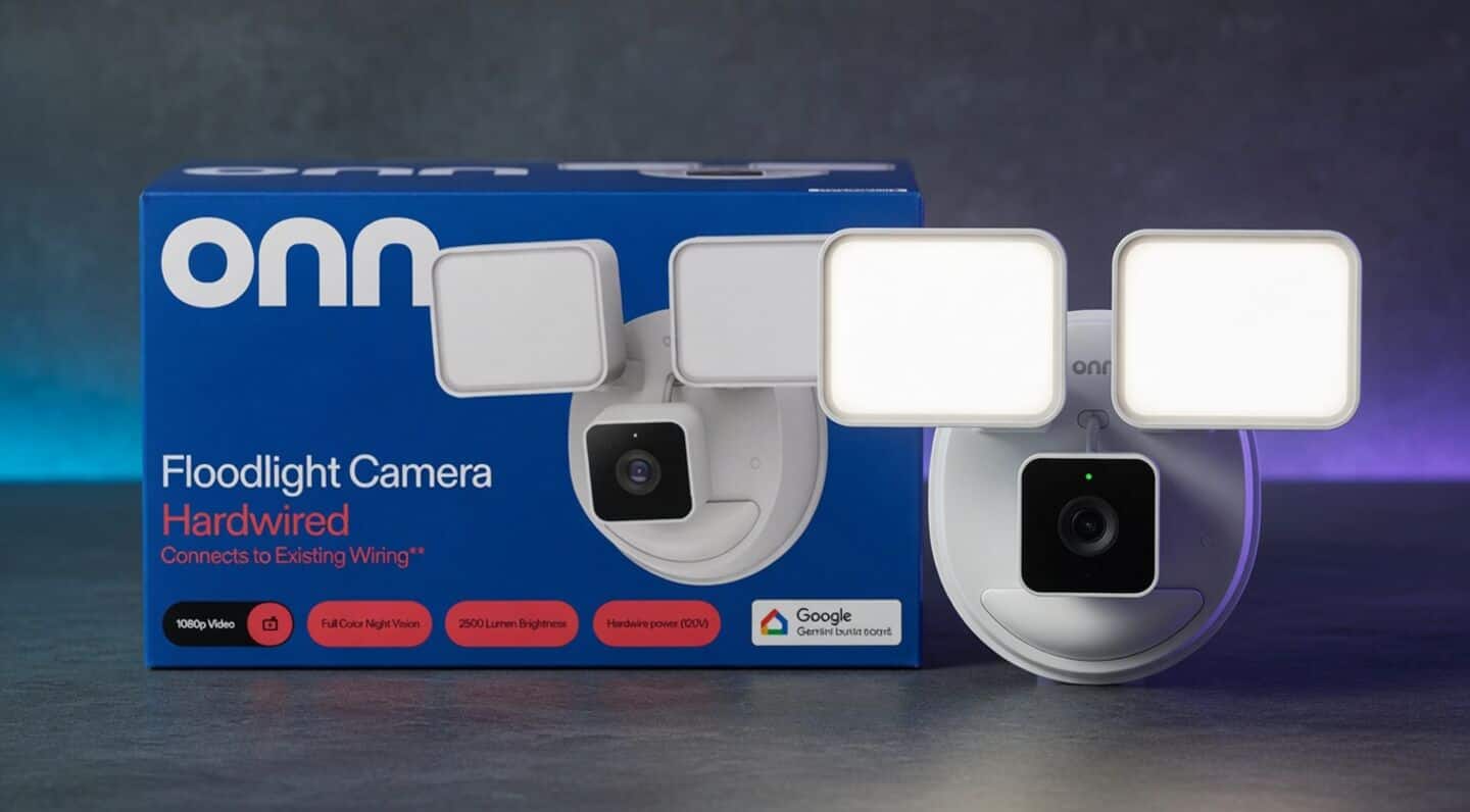 Walmart's Onn launches $77 floodlight camera with Google Home compatibility