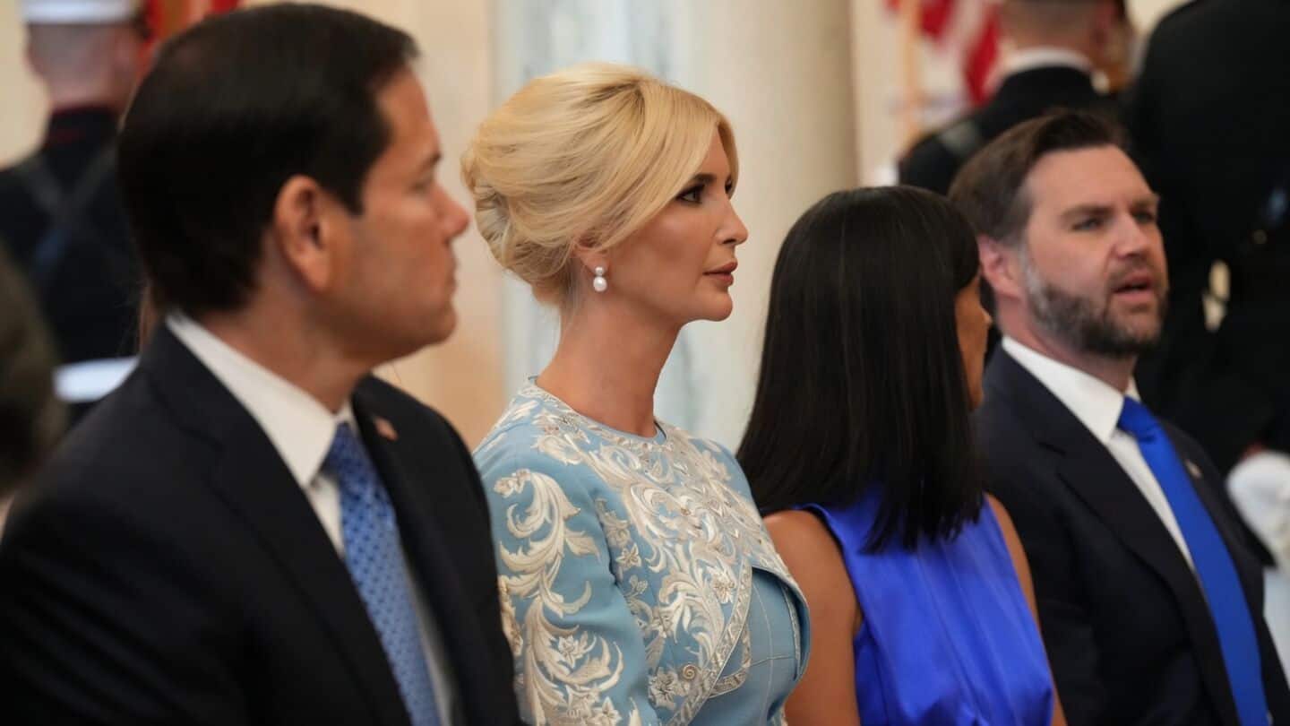 Ivanka Trump, Arabella front row at Donald Trump's Xi meeting