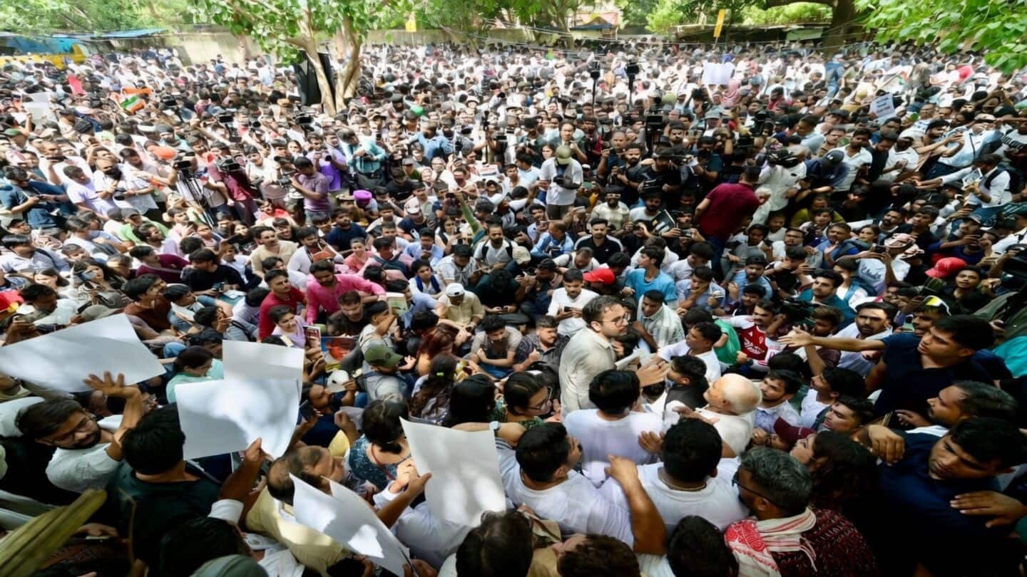 Cockroach Janta Party-led Jantar Mantar protest over NEET-UG 2026 leak