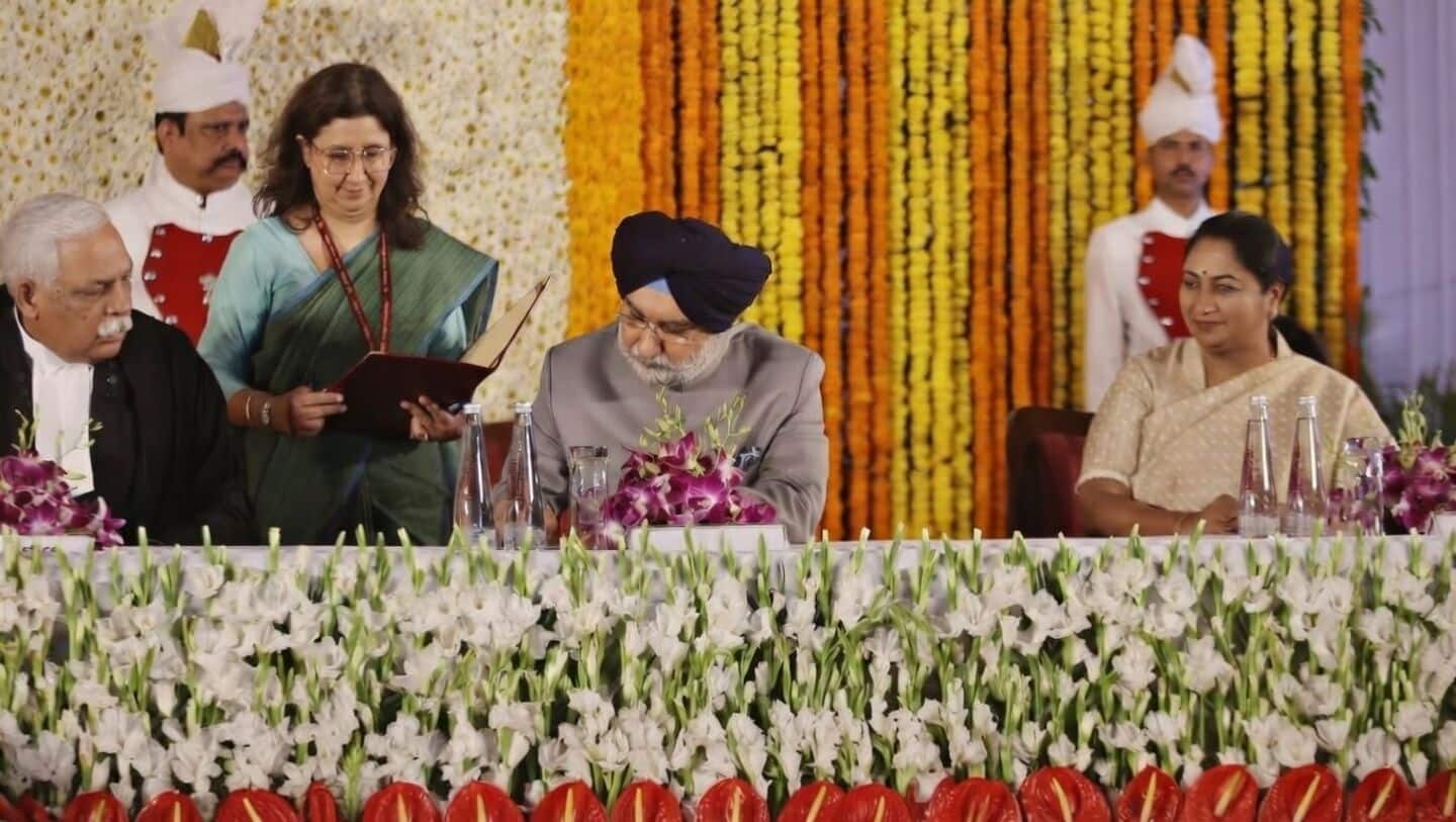 Diplomat Taranjit Singh Sandhu takes charge as Delhi LG