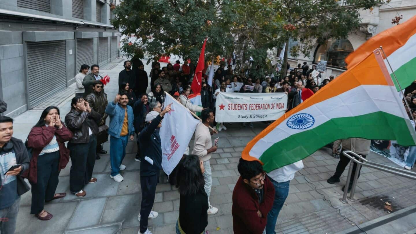 Indian students and supporters protest Gyanesh Kumar over voter rolls