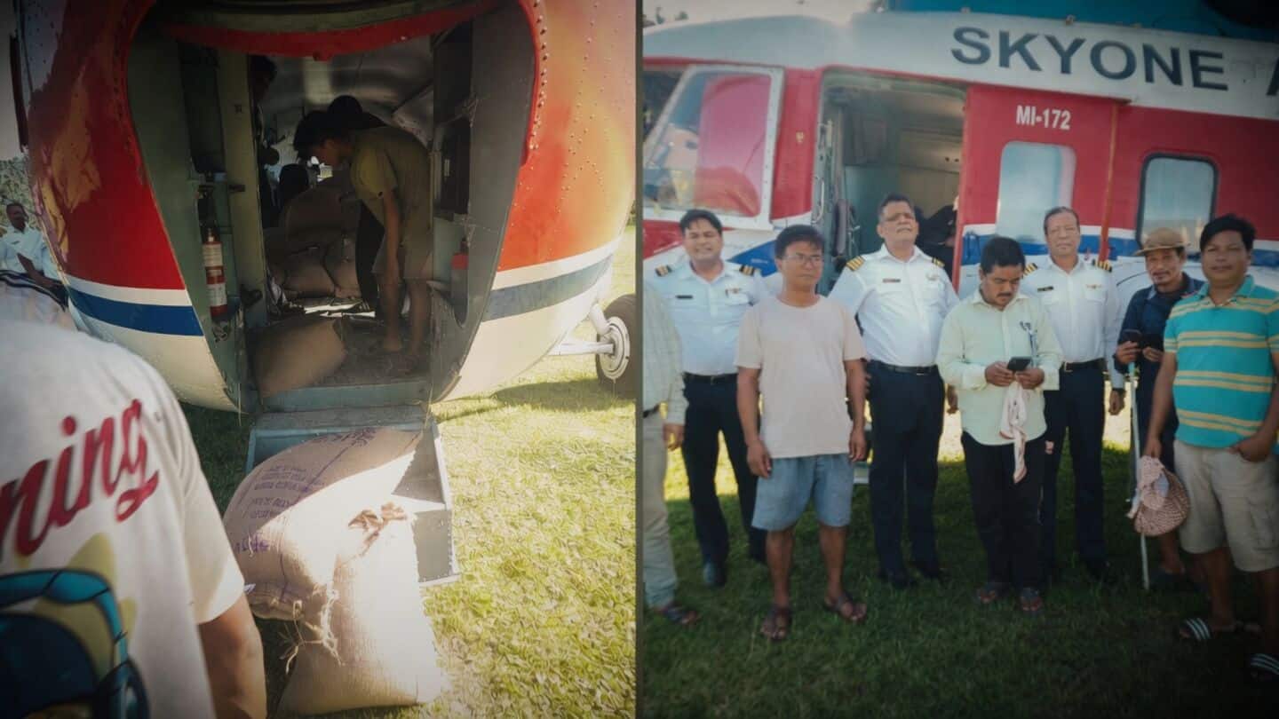 Arunachal Pradesh's Lower Siang floods isolate villages, Mi-172 delivers rice