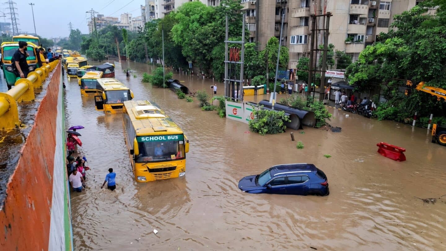 Monday downpour floods Delhi despite '95% desilted' claim, commutes hit