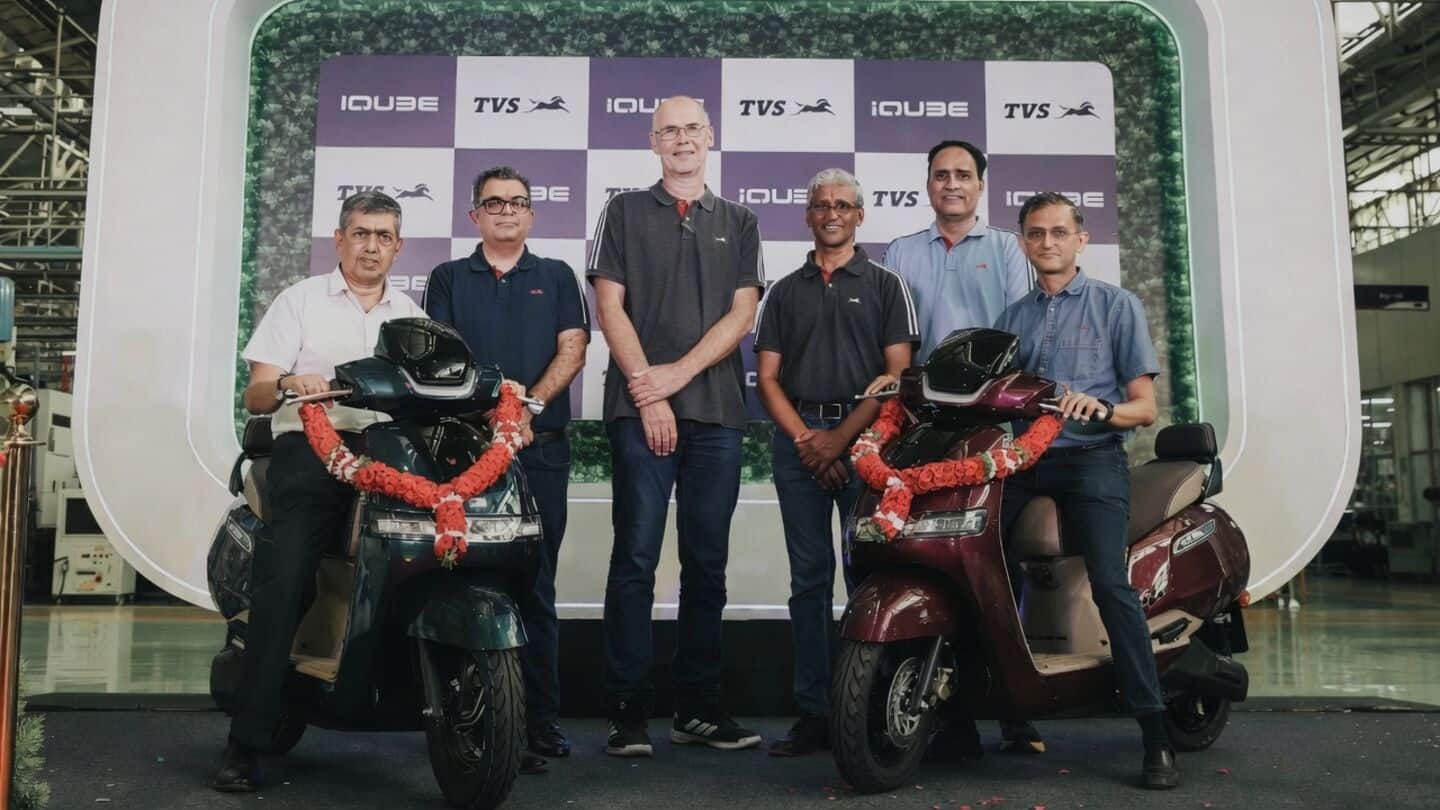 TVS Motor's Hosur plant produces 1 millionth iQube electric scooter