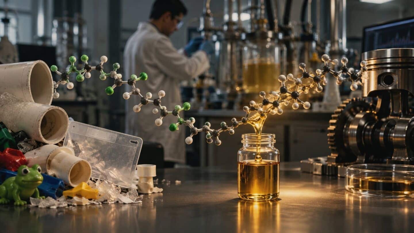 Virginia Tech scientists chemically convert PVC into PAO lubricant base