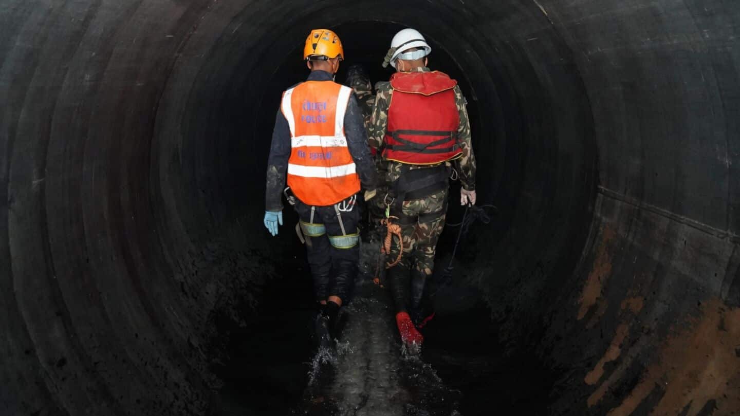 Nepal hydropower tunnel traps 40 workers as vehicle jams entrance