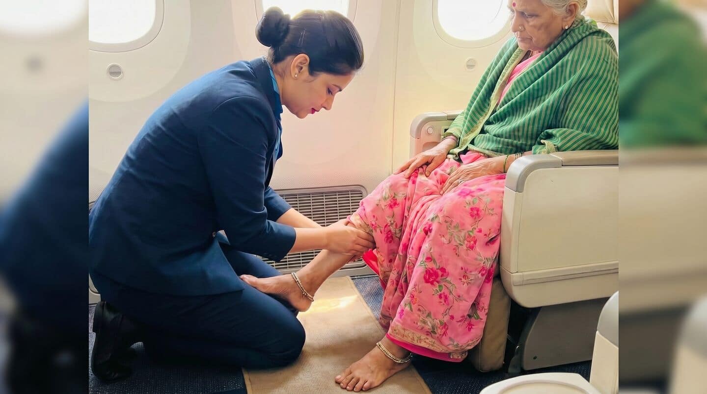 IndiGo flight attendant Jenifar helps elderly passenger, wins online praise
