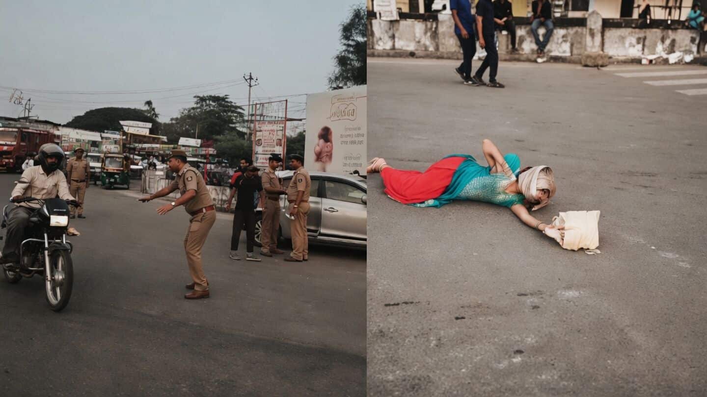 Man speeds past police checkpoint in Rudrapur leaving wife behind