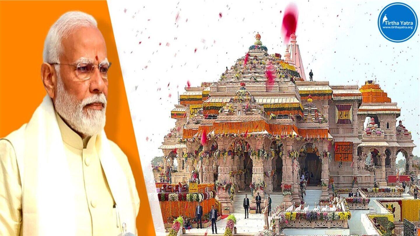 Modi to hoist 22-foot saffron flag atop Ram temple