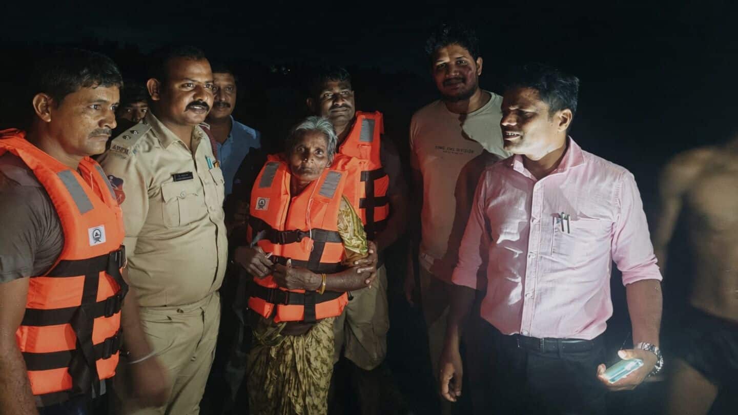Madapla Chandramma rescued from swollen Nagavali river in Andhra Pradesh