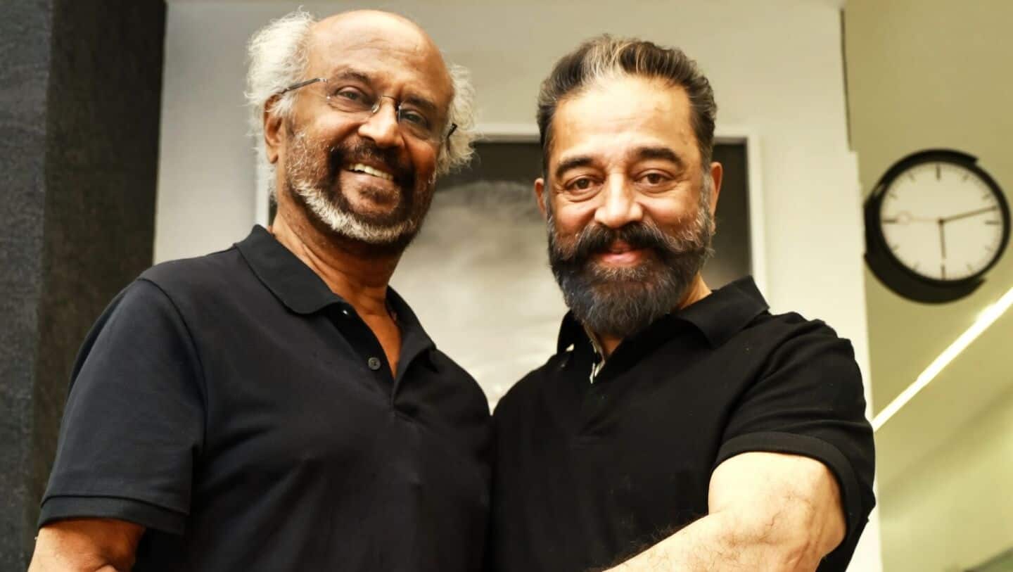 Rajinikanth and Haasan on set clip rebuts AI extras rumors
