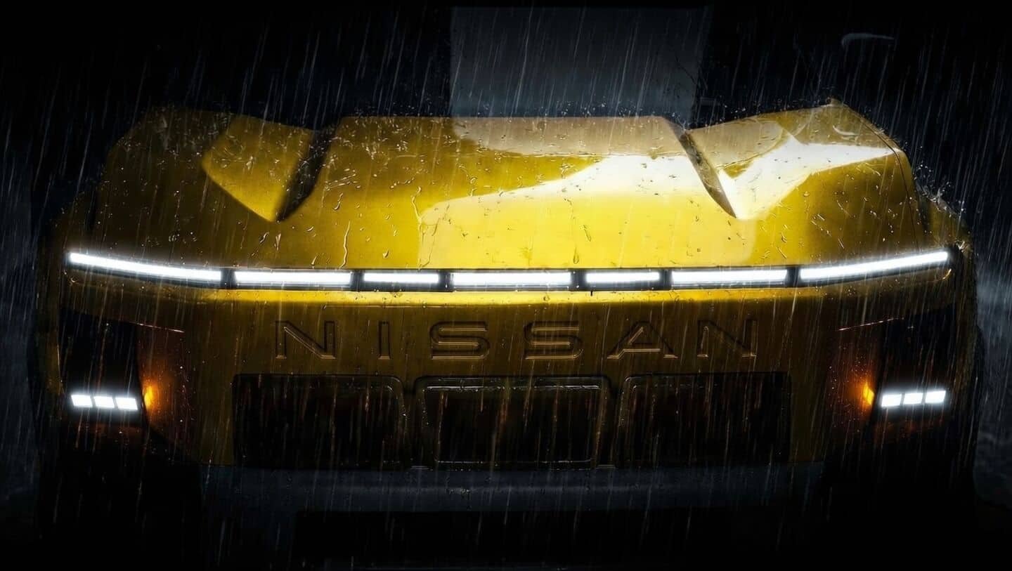 Nissan teases 2028 Xterra with amber lights and NISSAN wordmark