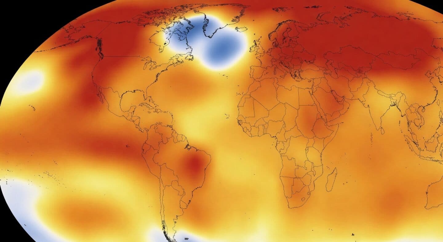 North Atlantic 'cold blob' cooled 0.9°C while world warmed 1°C
