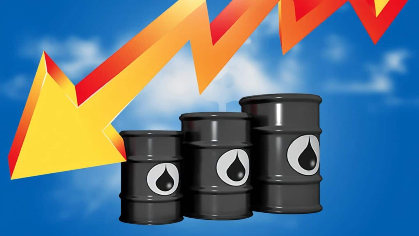 India's crude price falls from $114.5 to $77.6 per barrel