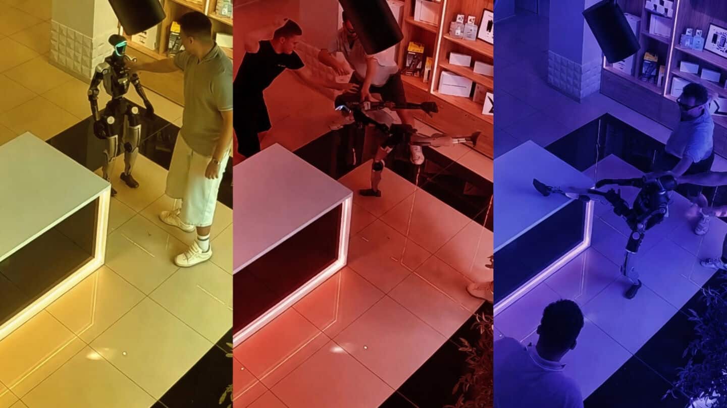 Russian CCTV shows apparent Unitree G1 robot kicking after push