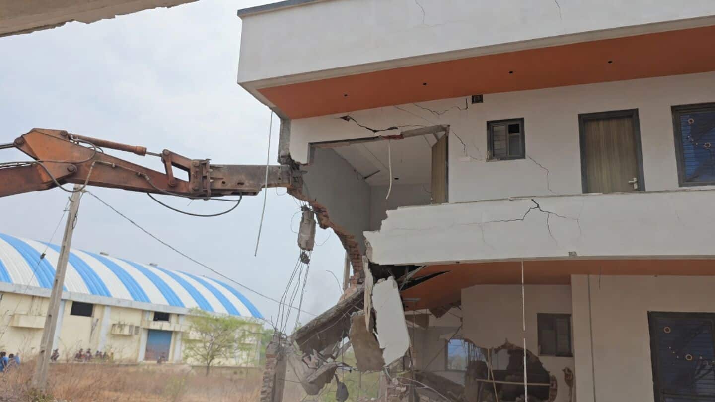 Gujarat begins razing illegal luxury bungalows near Statue of Unity