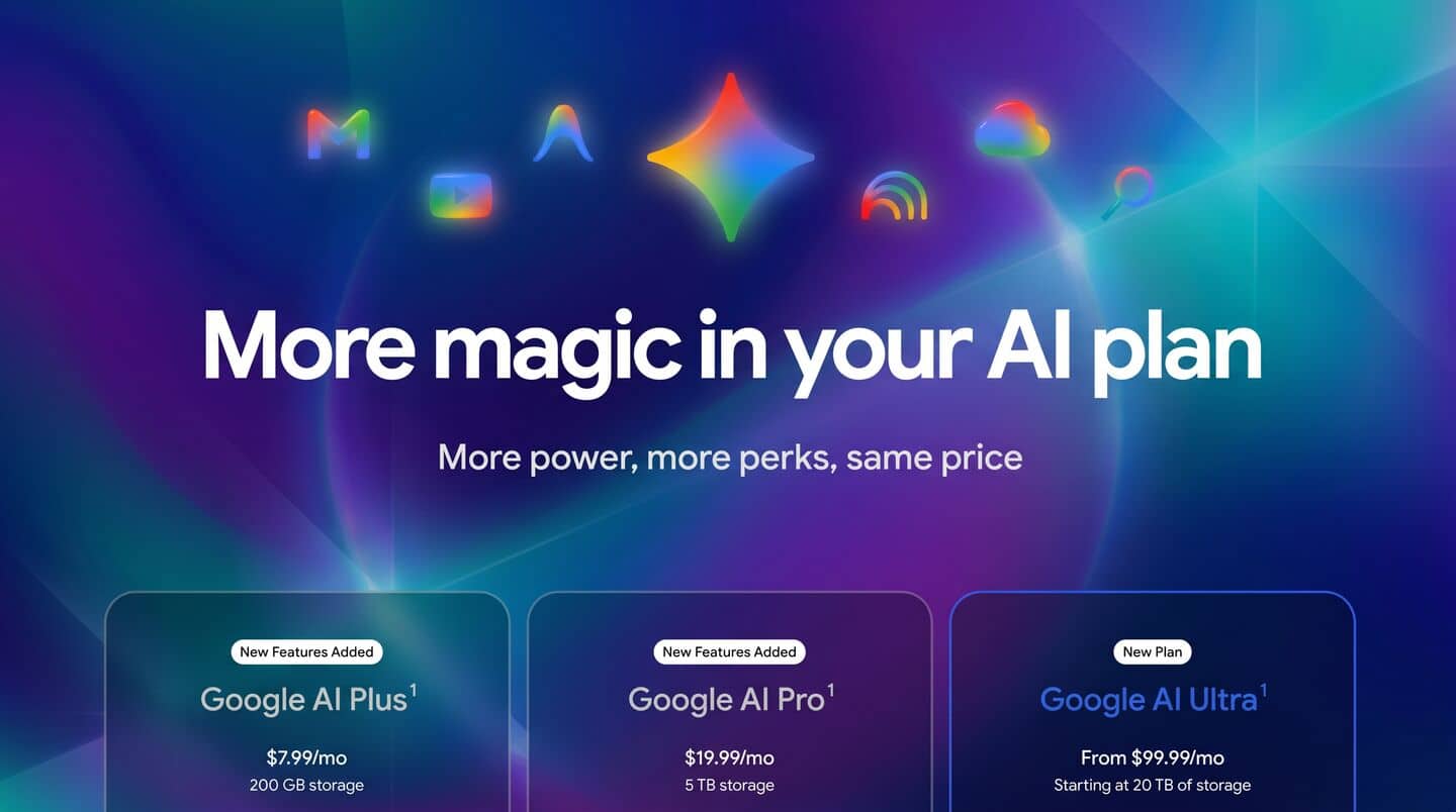 Google One updates interface to clarify AI Ultra plan differences