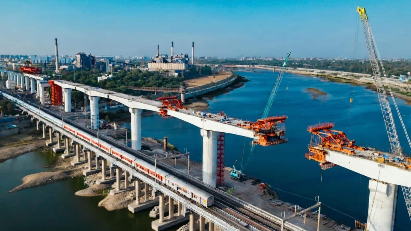 New 480m Sabarmati River bridge completed for Mumbai-Ahmedabad bullet train