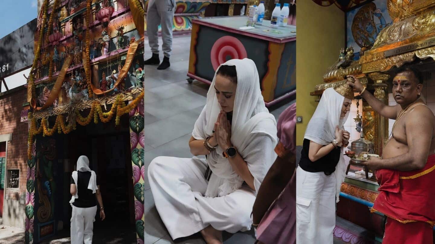 Zinta visits Paris Kanapathy Temple on last Monday of Sawan