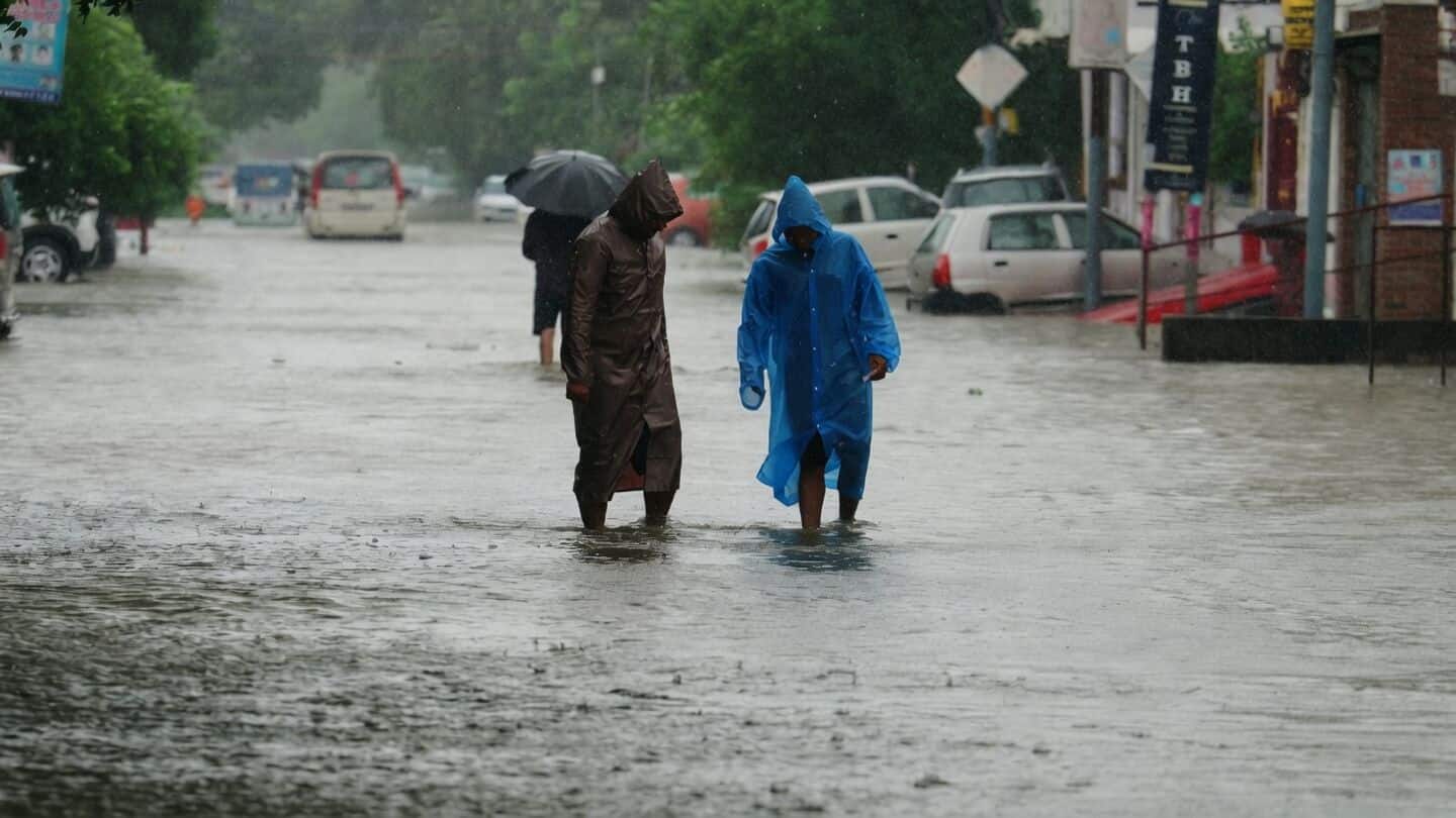 Lucknow records 135.8mm rain, road caves in, schools closed